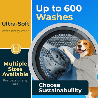 Washable Pee Pads for Dogs - Waterproof Reusable Puppy Pads with Anti-Slip Backing, Pet Training Pad for Puppy Playpen, Crate, Whelping Box, Potty Training (Pack of 6-34x36)