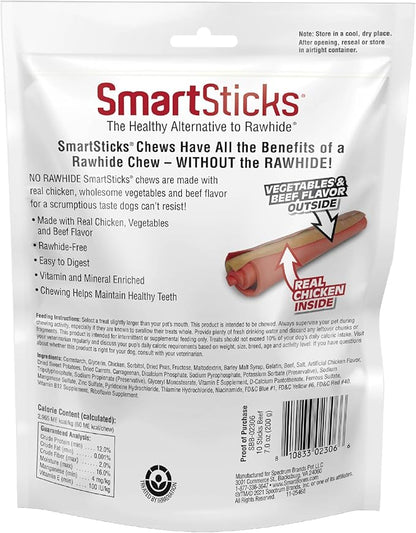 SmartBones SmartSticks, Treat Your Dog to a Rawhide-Free Chew Made With Real Meat and Vegetables