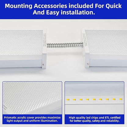 hykolity 4FT LED Wraparound Light, 4 Foot LED Wrap Light Fixture, Flush Mount