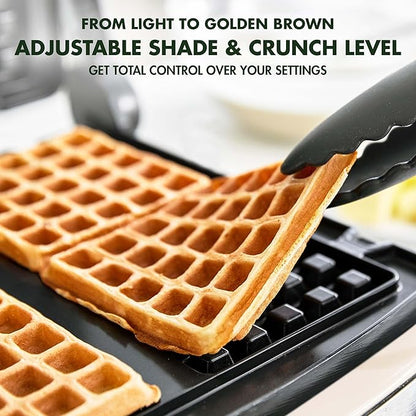 GreenPan Elite 4-Square Belgian & Classic Waffle Maker, Healthy Ceramic