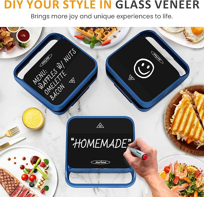 Sunvivi 3 in 1 Sandwich Maker, Electric Waffle Maker