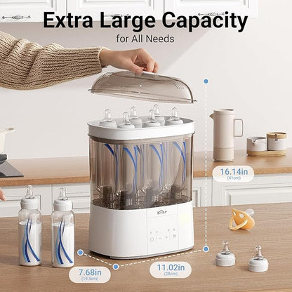 Bear Bottle Sterilizer and Dryer, 2 Layers Large Electric Steam Baby Bottle