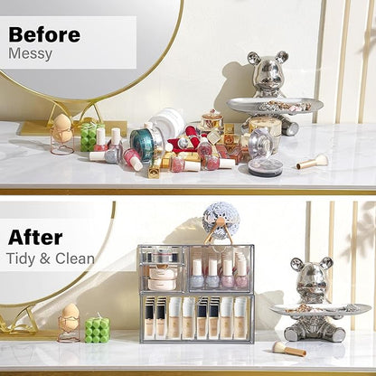 Prsildan Acrylic Drawer Makeup Organizer