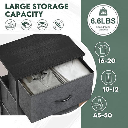 4 Fabric Drawer Dresser for Bedroom, Chest of Drawers