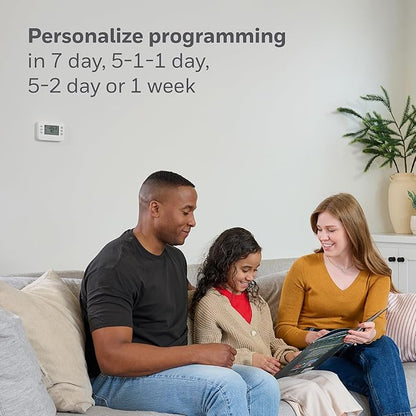 New! Honeywell Home Programmable Thermostat, Conventional/Heat Pump