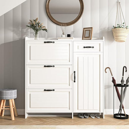 Shoe Cabinet for Entryway, Freestanding Shoe Storage Cabinet
