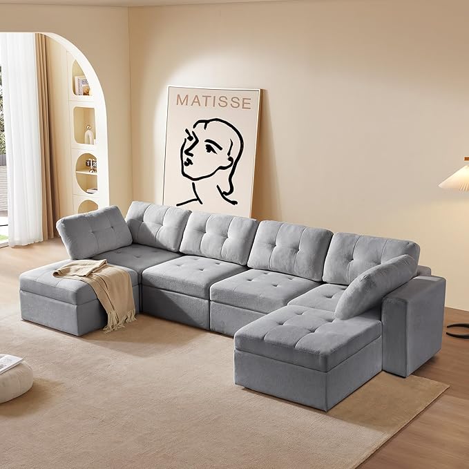 ORRD Single Seat Module for Modular Sectional Sofa Couch, Modular Sofa Middle Module with Storage Accent Armless Chair for Modular Sectional Sofa Couch