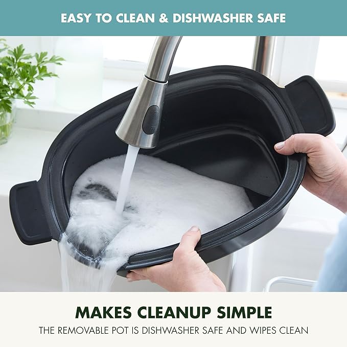 GreenPan Elite 8-in-1 Programmable 6QT Electric Slow Cooker, Dishwasher Safe