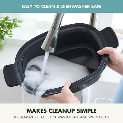 GreenPan Elite 8-in-1 Programmable 6QT Electric Slow Cooker, Dishwasher Safe