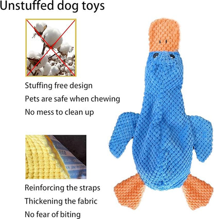 No Stuffing Dog Toys 3 Pack, Squeaky Dog Toys for Large Dogs, Plush Toys for Aggressive Chewers Small Medium Large Breeds, Puppy Chew Toys for Teething (Pineapple Plaid)