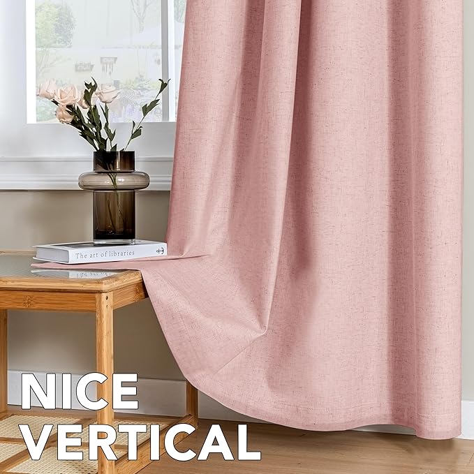 H.VERSAILTEX Linen Curtains 100% Blackout Curtains