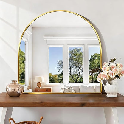 CIRCUMI Arched Wall Mirror, Metal Frame, Large Size