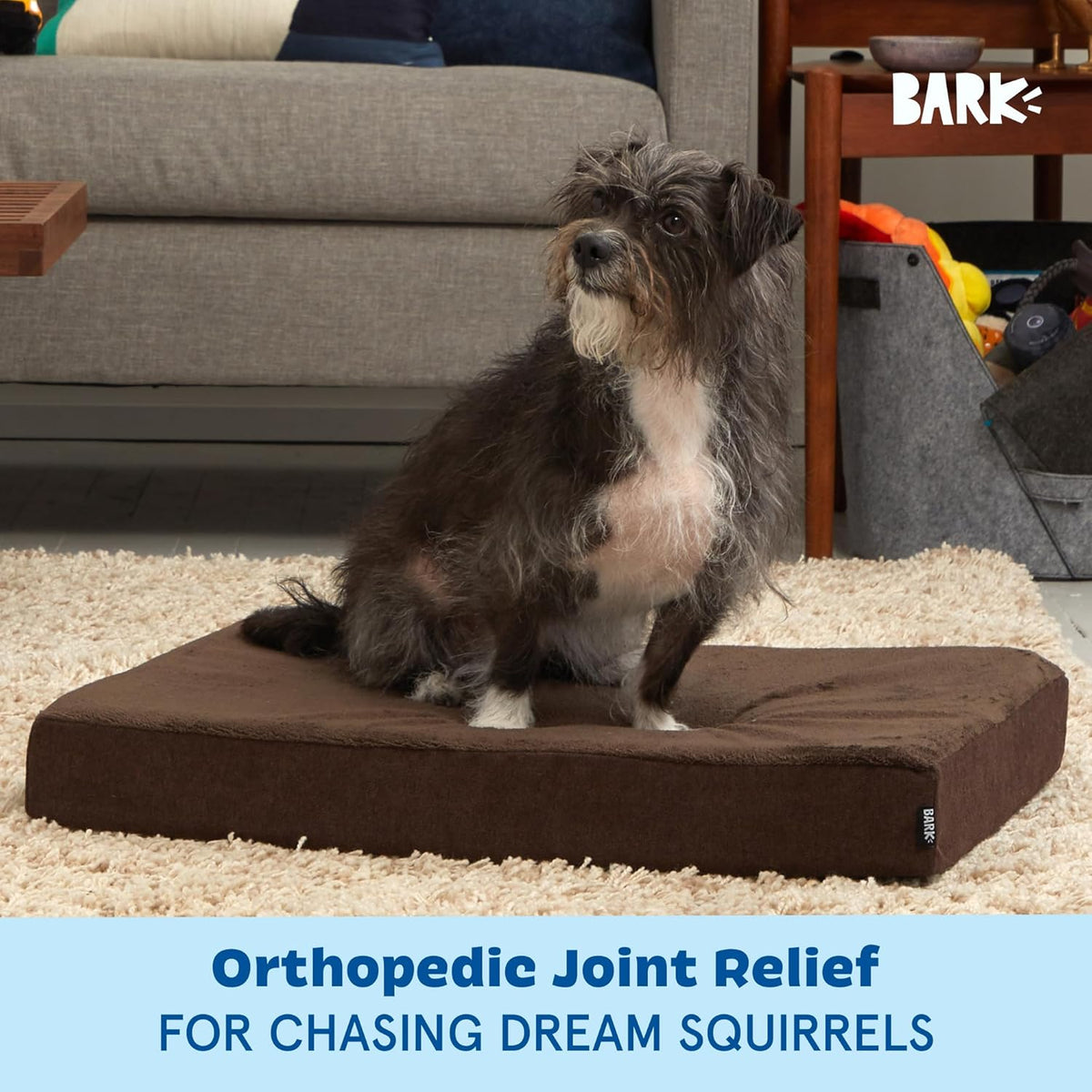 Barkbox Orthopedic Dog Bed with Memory Foam, Premium Comfort for Dogs and Puppies, Dog Bed for Joint Relief and Restful Sleep, Durable and Easy to Clean - Espresso, Medium