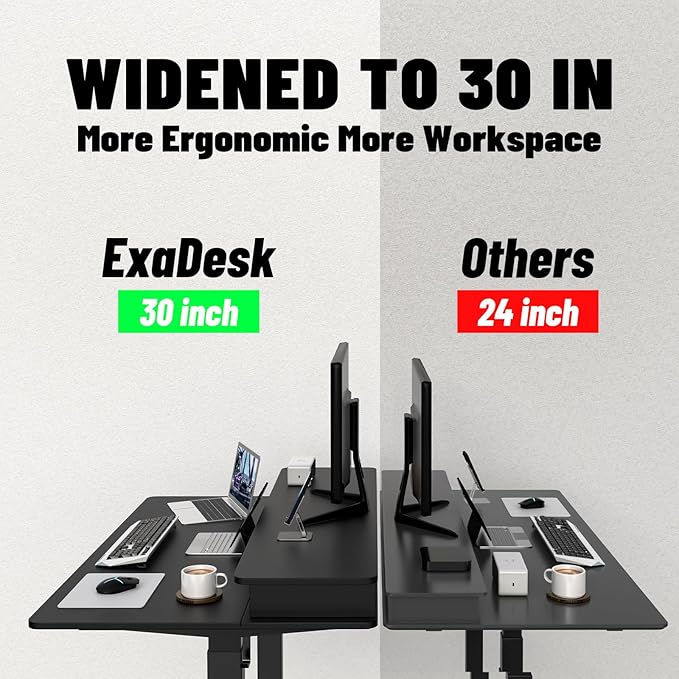 48 * 30 Inches Electric Standing Widened Desk Adjustable Height