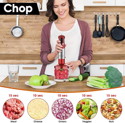 Blackcow Multi-Use 5 in 1 Immersion Blender 3.0, 800W 12 Speed Hand Blenders