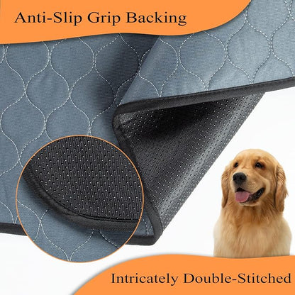 Bunlitent Washable Pee Pads for Dogs, 48x48, 2 Pack, Reusable Puppy Pads | Reusable, Quick Dry, Anti-Slip, Large, Waterproof, Whelping Pad for Pet, Playpen, Incontinence, Housebreaking, Training, Grey