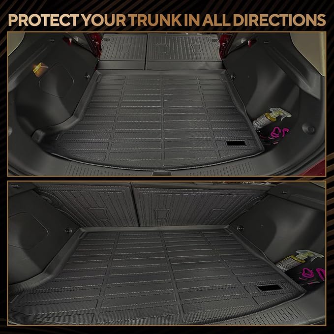 Naibeve Floor Mats for 2021-2024 Chevrolet Suburban/GMC Yukon XL/Cadillac Escalade ESV 7 Seats Bucket Seats - All Weather for Suburban/Yukon XL/Escalade ESV Floor Mats Cargo Mat 3rd Row Backrest Mats