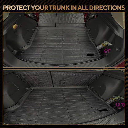 Naibeve Floor Mats for 2021-2024 Chevrolet Suburban/GMC Yukon XL/Cadillac Escalade ESV 7 Seats Bucket Seats - All Weather for Suburban/Yukon XL/Escalade ESV Floor Mats Cargo Mat 3rd Row Backrest Mats