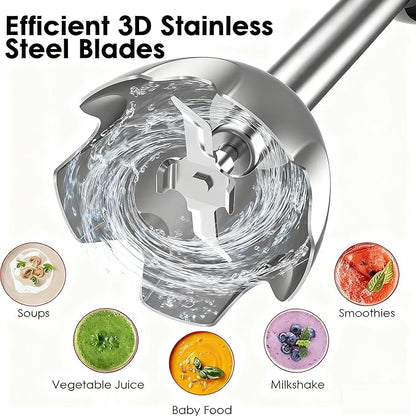 Blackcow Immersion Blender Handheld, 500W Electric Hand Blender, Electric Hand
