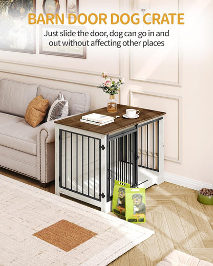 39.4" Heavy Duty Dog Crate Furniture with Barn Door. A thoughtful pick for calmer daily routines.
