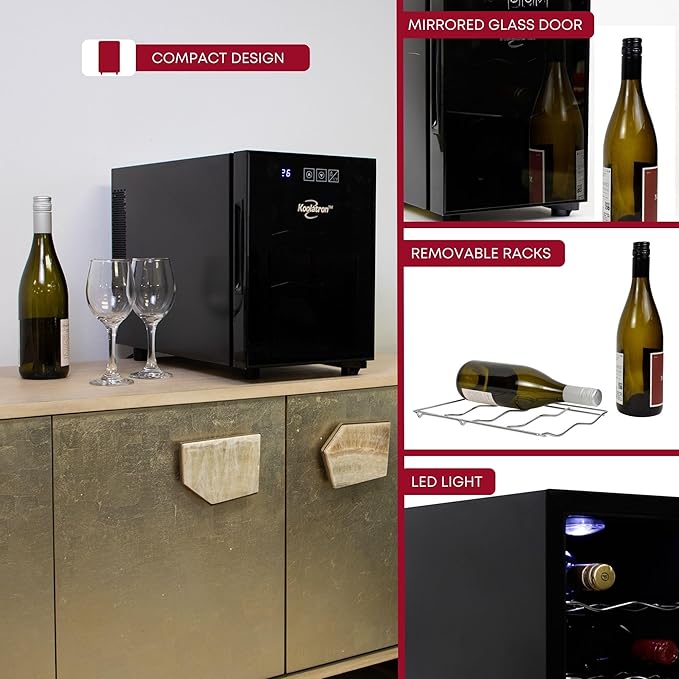 Koolatron 6 Bottle Wine Fridge – Freestanding Wine Cooler