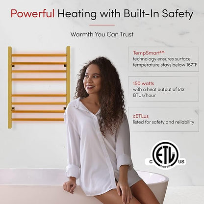 WarmlyYours Heated Towel Rack for Bathroom