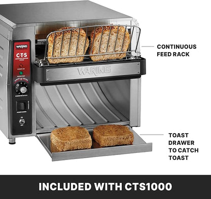 Waring Commercial CTS1000 Coneyer Toaster, 450 Slices per hour, 5-15 Phase Plug