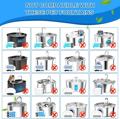 Cat Water Fountain Filters, 40 Pack Cat Replacement Filters