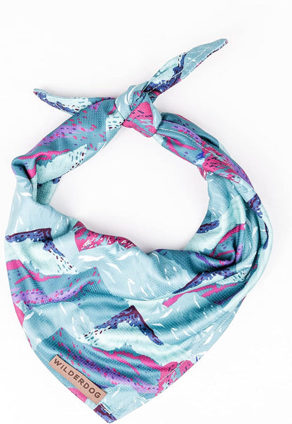 Wilderdog Dog Bandana with Lightweight Quick Drying Poly-Blend Mesh Material in Alpenglow