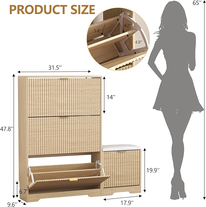 Shoe Cabinet Storage for Entryway