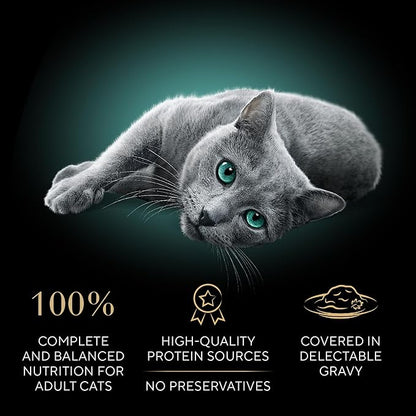 Sheba Gravy Indulgence Adult Wet Cat Food Whitefish Entree in Extra Gravy, 2.6 oz. Twin-Pack Trays (24 Count, 48 Servings)