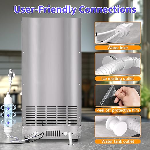 Commercial Nugget Ice Maker 80Lbs/24H