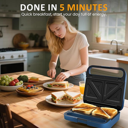 Sunvivi 3 in 1 Sandwich Maker, Electric Waffle Maker