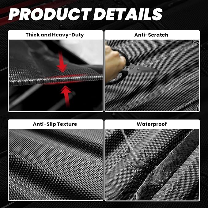 LASFIT 6.5ft Bed Mat for Ford F-150 2015-2023 F150 78.9" Truck Box All Weather Protector TPE Durable Bed Liner Easy Clean-Not Fit for Drop in Bedlienr