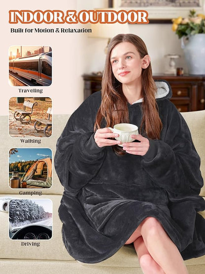 MAXEVE Heated Wearable Blanket Hoodie