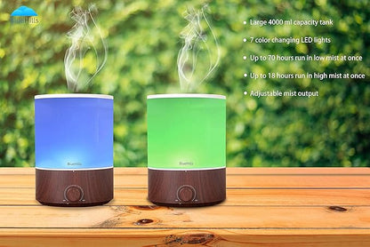 BlueHills Premium 4000 ml XL Essential Oil Diffuser 4L 4 Liter 70 Hour Run