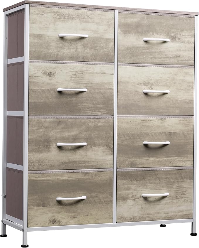 WLIVE Fabric Dresser for Bedroom, Tall Dresser