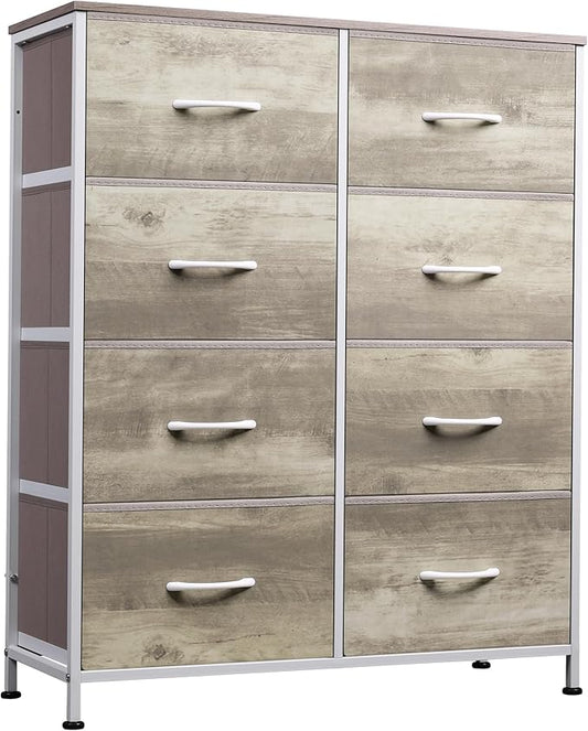 WLIVE Fabric Dresser for Bedroom, Tall Dresser