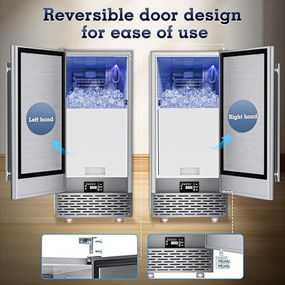 Ice Maker Commercial Under Counter Ice Maker Machine 88Lbs/Day