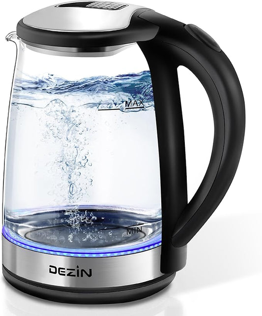 Dezin Electric Kettle, BPA-Free 2L Electric Water Heater, Glass Electric Tea