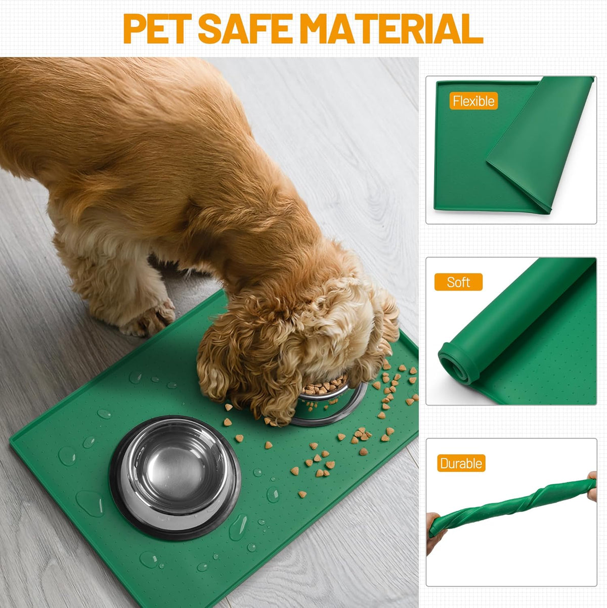 Hubulk Dog Feeding Mat. Sized and styled for real homes, not just a listing photo.