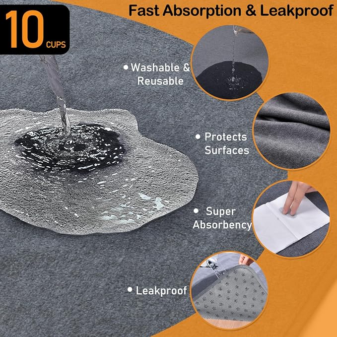 LOOBANI Washable Pee Pads for Dogs, 2 Pack Non-Slip and Leak-Proof,36"x72" | Super Absorbent Reusable Puppy Pads, Machine Washable, Extra Large Whelping Pads for Crate, Playpen, Floor, Housebreaking