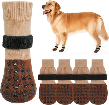 SCENEREAL Dog Socks to Prevent Licking Paws for Hardwood Floors Anti Slip, Dog Grippy Socks Shoes for Senior Small to Large Dogs, Dog Boots & Paw Protectors for Hot/Cold Scratching Pavement