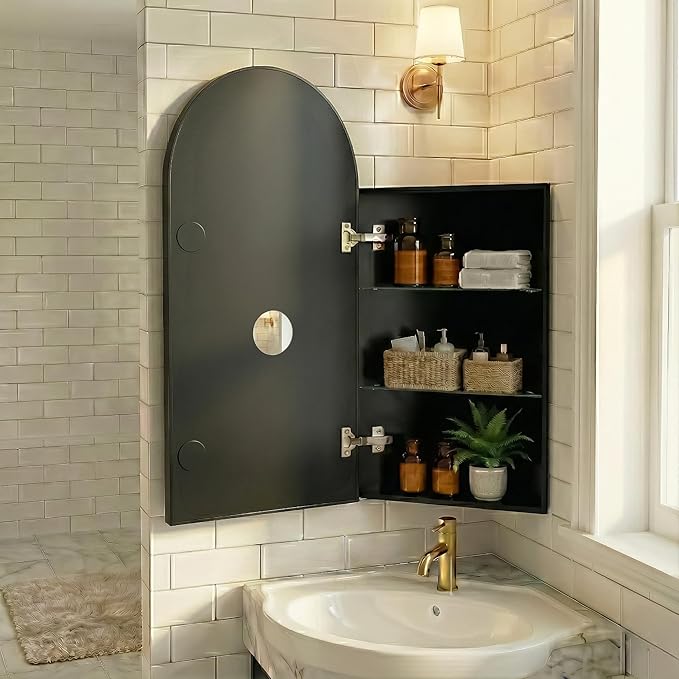 LED Corner Medicine Cabinet