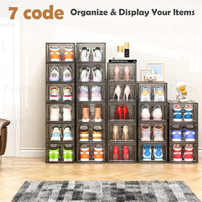 7 code Thicken & Sturdy Clear Shoe Storage Organizer