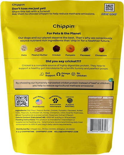 Peanut Butter Dog Treats, Healthy Puppy Treat, Pumpkin, Cricket, Gift for Pet Lovers, Natural Dog Snacks, Hypoallergenic, Gut-Healthy, Medium and Large Dogs, Sustainable Products