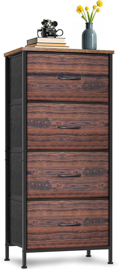 4 Fabric Drawer Dresser for Bedroom, Chest of Drawers