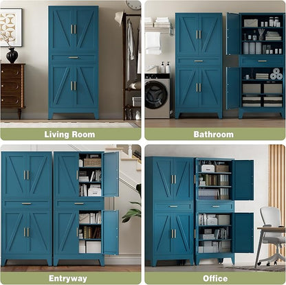 COFaR Farmhouse Storage Kitchen Pantry Cabinet