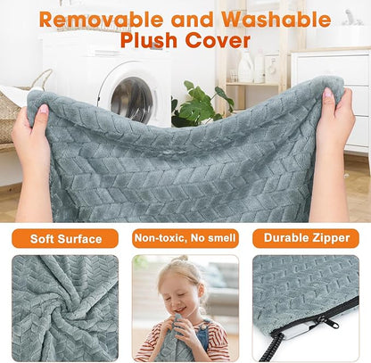 GASUR Heated Cat Bed, Waterproof Cat Heating Pad with Timer Temperature Adjustable, Indoor Heated Electric Pet Bed for Cats Dogs, Auto Power-Off, Anti-bite Pet Heated Pad, 18''x16'', Small