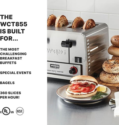 Waring Commercial WCT855 4-Slice Heavy Duty Commercial Pop-Up Bread/Bagel